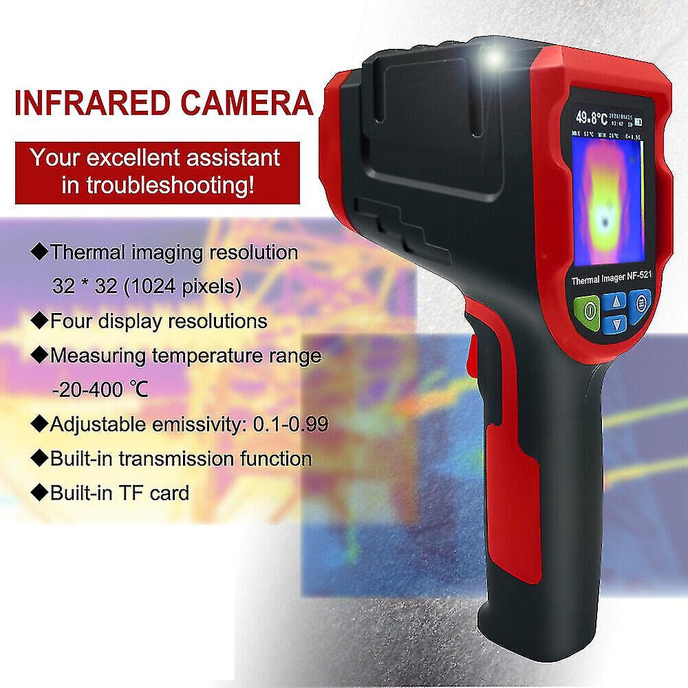 Nf-521 Infrared Thermal Imager Camera Floor Heating Detector Temperature Imaging Imager 200000 Pixels 8gb Micro Tf Card