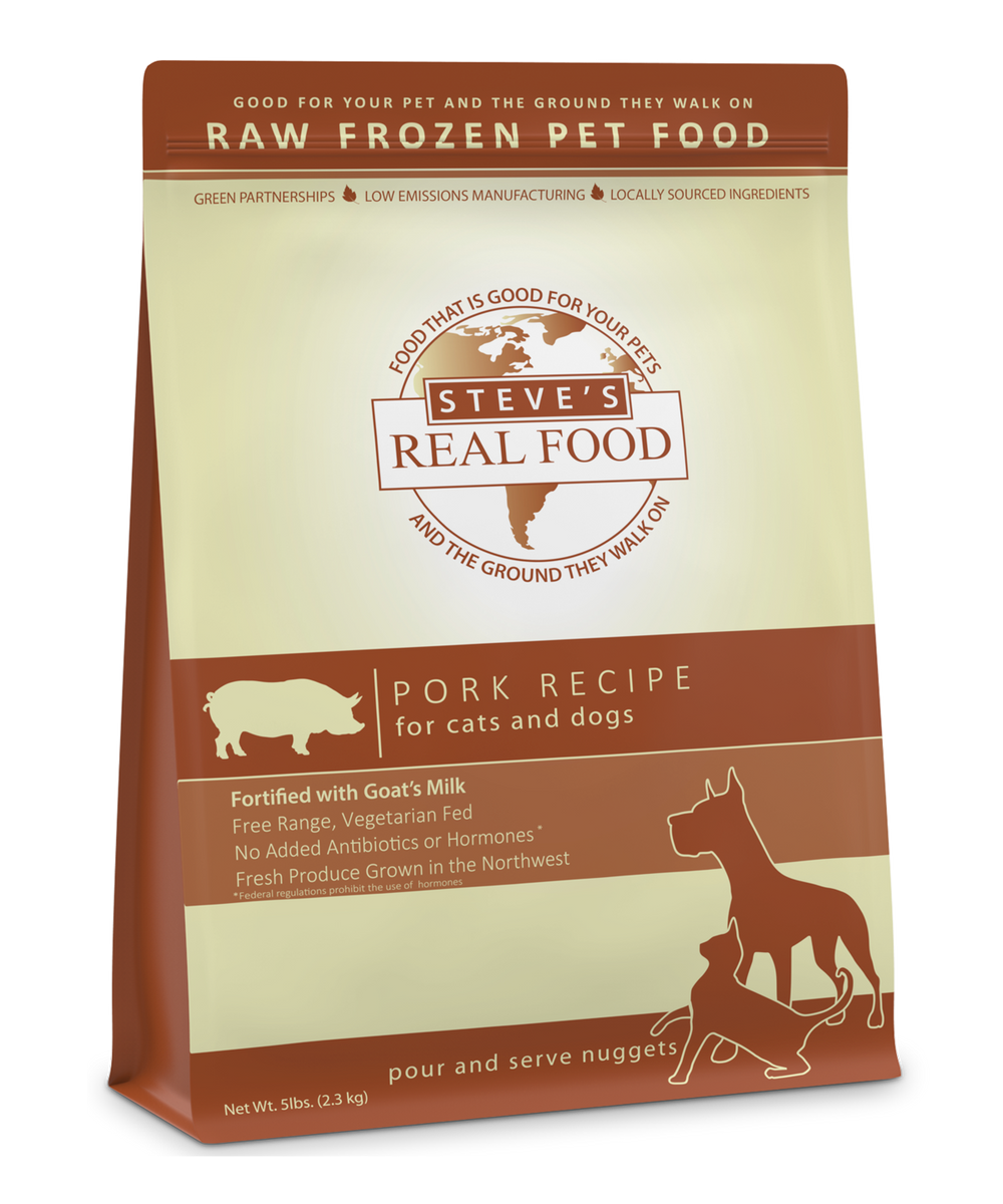 Steve's Real Food Raw Frozen Pork Diet Food for Dogs and Cats