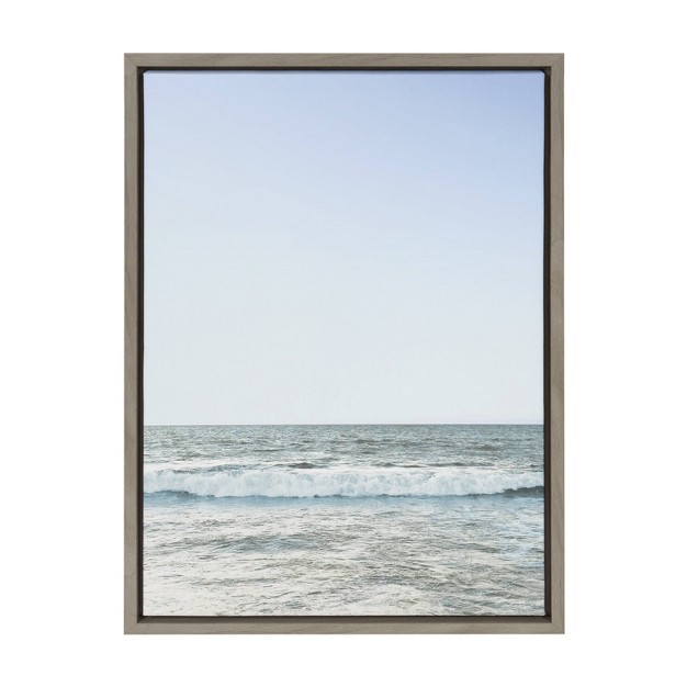 X 24 quot Sylvie Pale Blue Sea By The Creative Bunch Studio Framed Wall Canvas Gray Kate amp Laurel All Things Decor