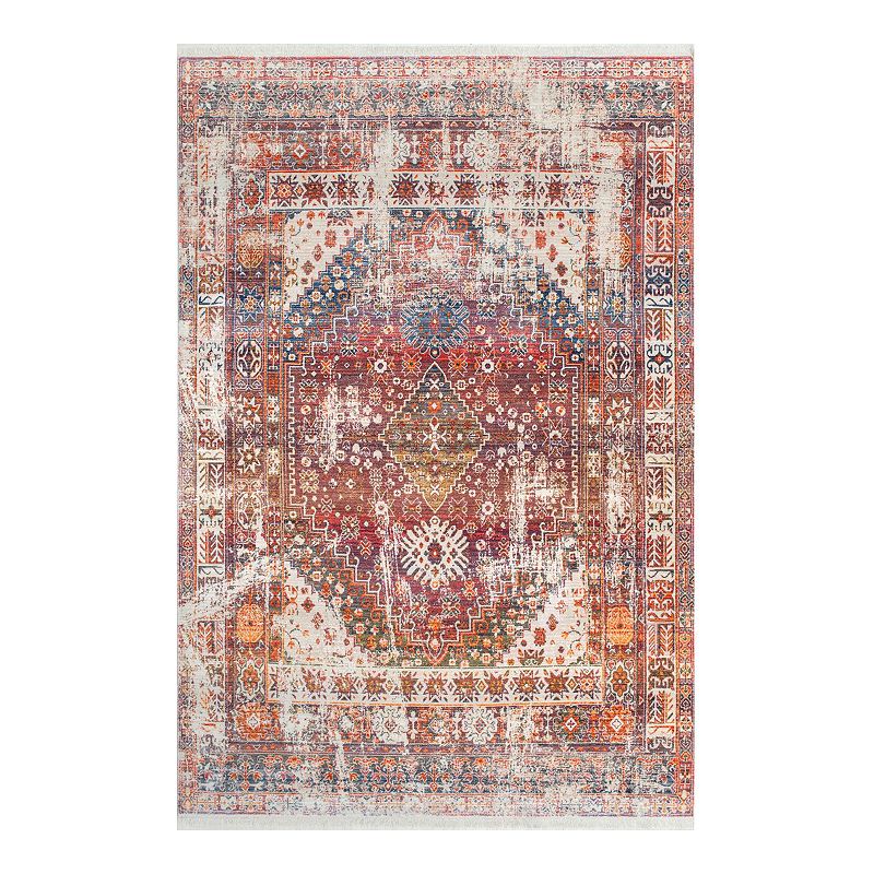 nuLOOM Farley Medallion Fringe Rug