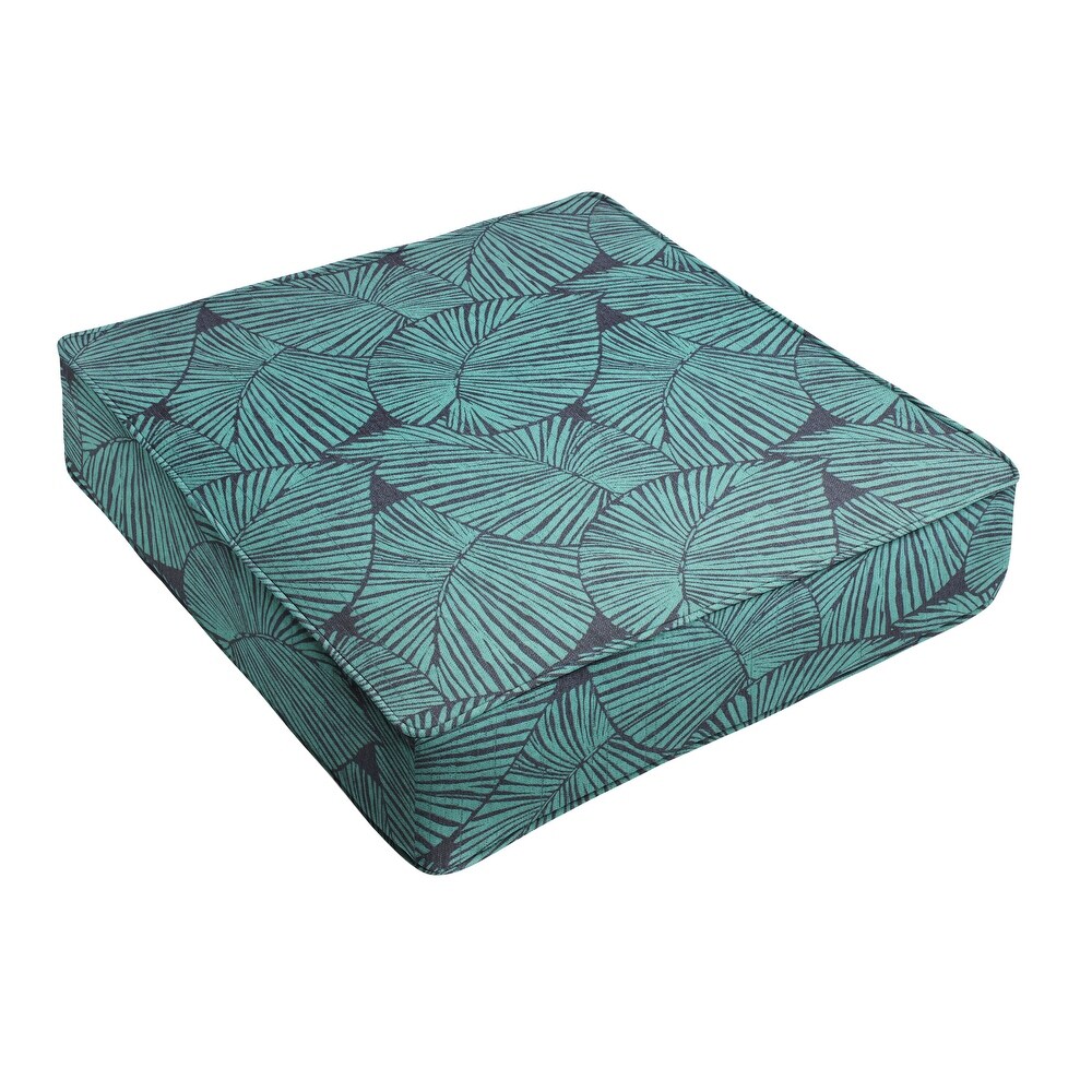 Blue Tropical Corded Indoor/ Outdoor Cushion