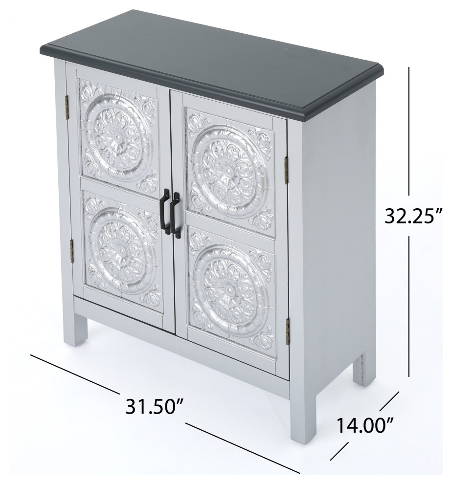 GDF Studio Aliana Shabby Painted Accent Cabinet   Traditional   Accent Chests And Cabinets   by GDFStudio  Houzz