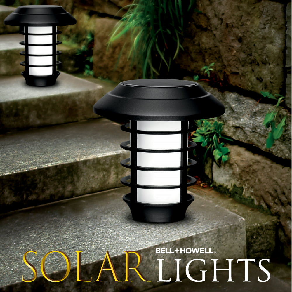 Bell + Howell Solar Pathway Lights， Bright White and Flickering Flame Solar Torches Waterproof Outdoor Lighting， 8 Pack