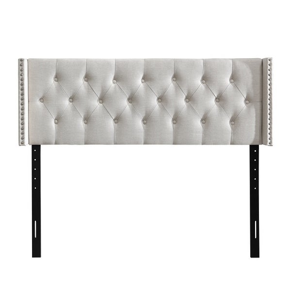 Savoy Button-tufted Wingback Queen Headboard - - 31927930