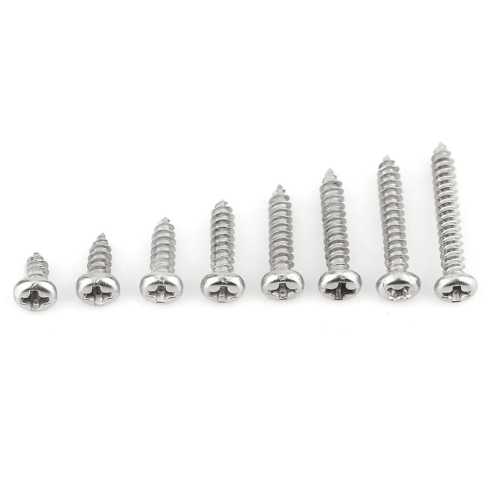 200 Pack M3 Pan/flat Head Screw Stainless Steel Self  Tapping Screw Assortment Kit[]