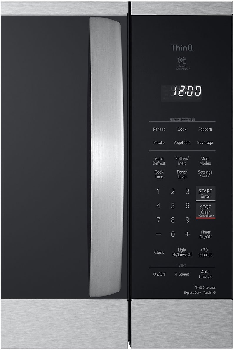 LG 2.1 Cu. Ft. PrintProof Stainless Steel Wi-Fi Enabled Over-The-Range Microwave Oven With EasyClean