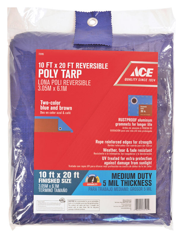 TARP POLY BLUE/BRN 10X20