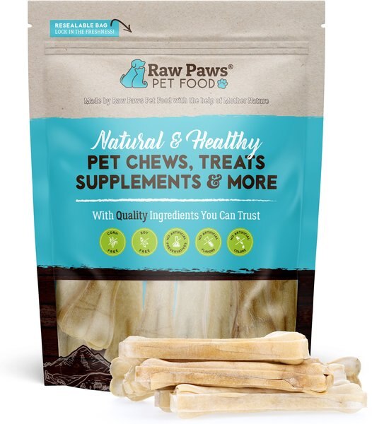 Raw Paws Compressed Rawhide Bone Dog Treats， 6-in