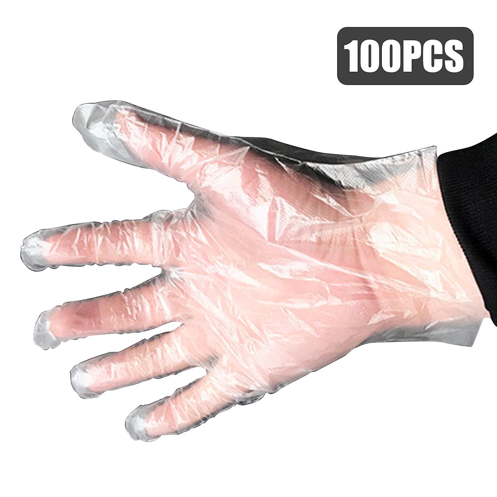 100pcs Disposable Gloves Latex Free Hygiene Plastic Gloves Food Prep Safe Gloves For Cooking Safety Food Handling Kitchen Bbq Cleaning Blue