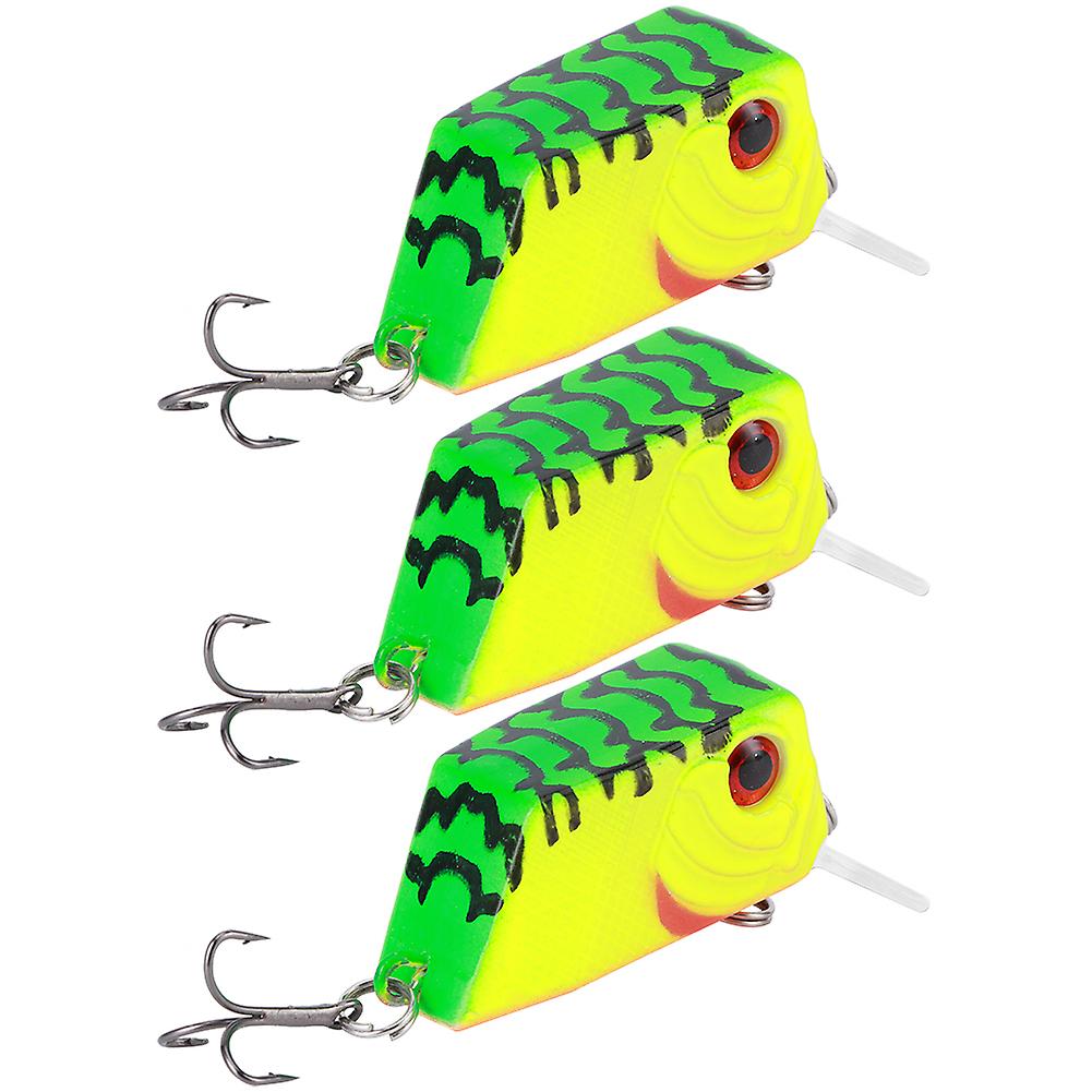 3pcs Unique Square Shape Mini Lure Artificial Simulation Lifelike Bait Fishing Tackle1#