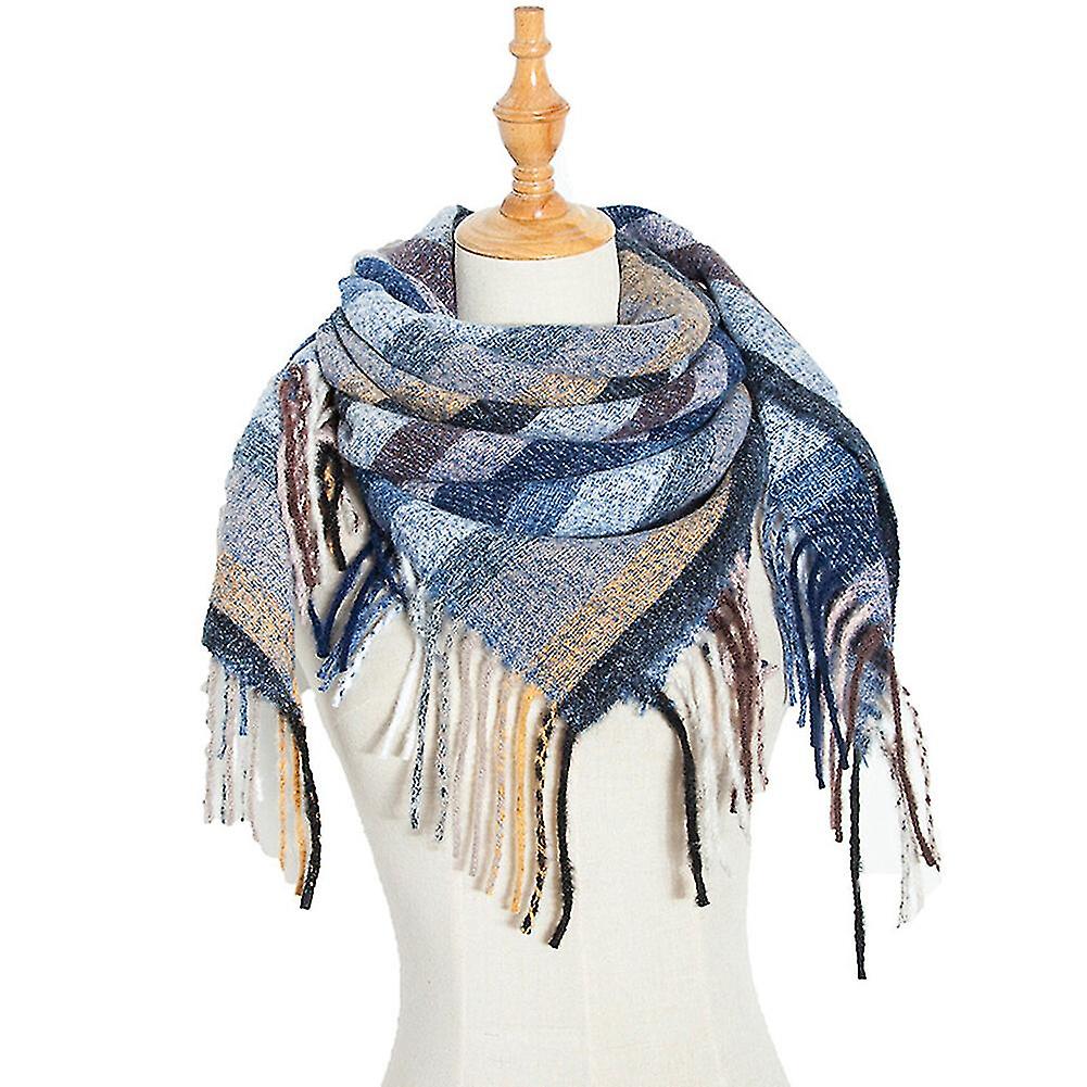 Women's Warm Breathable Check Scarf Wraps