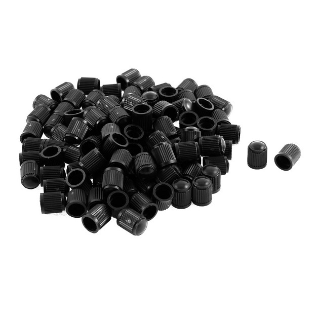 Unique Bargains Plastic Tire Valve Stem Caps Black 13mm X 10mm 100pcs Auto Car Motorcycle Truck