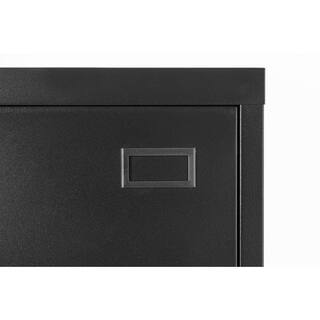 Aoibox Black 4-Drawer 40 in H x 35 in W x 18 in D Metal Steel Lateral File Cabinet for LegalLetter A4 Size SNSA08IN031