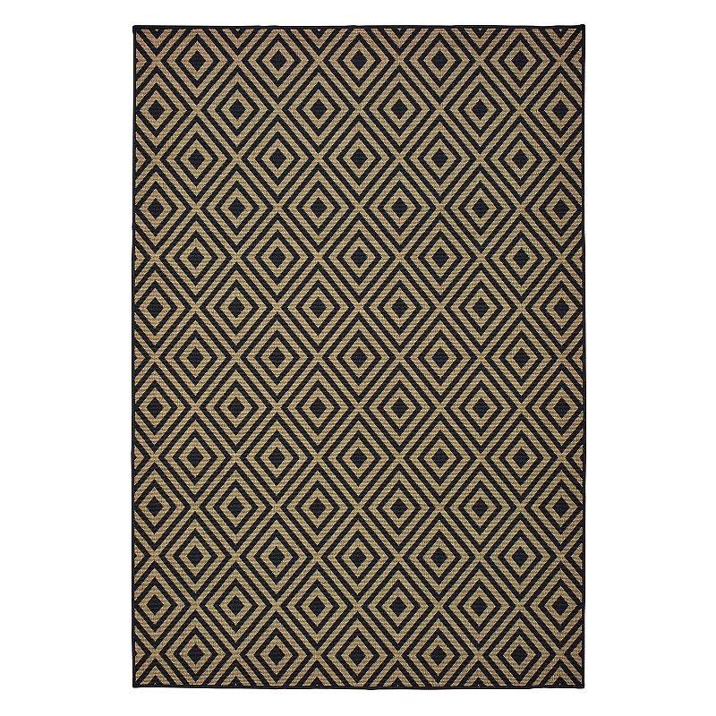 StyleHaven Mainland Diamond Panel Geometric Indoor Outdoor Rug