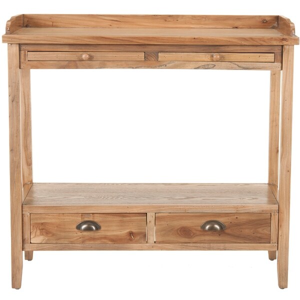 SAFAVIEH York Pickled Oak Finish Console Table - 35.8