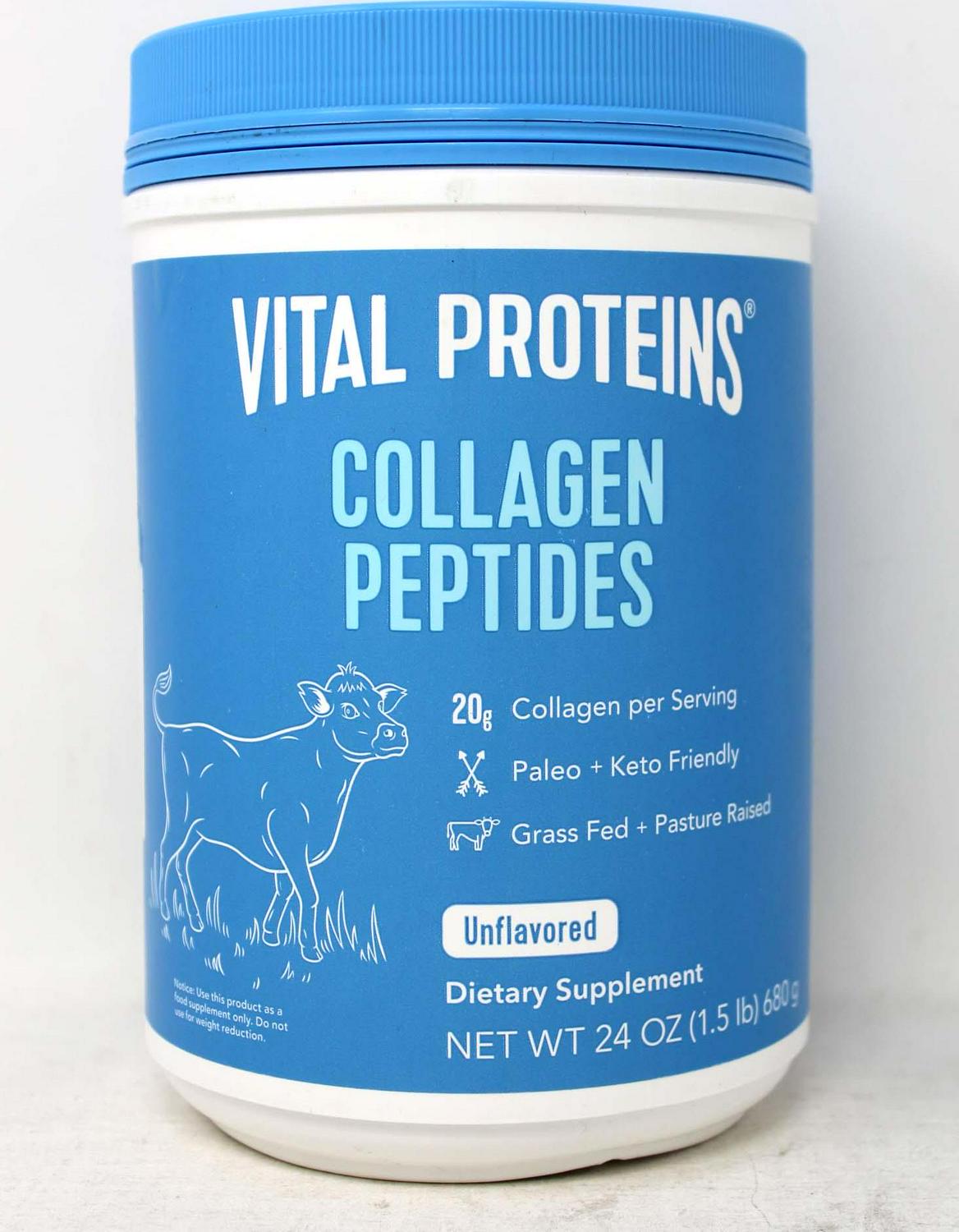 Vital Proteins Collagen Peptides Unflavored Powder Supplement 24 Ounces  Crowdfused