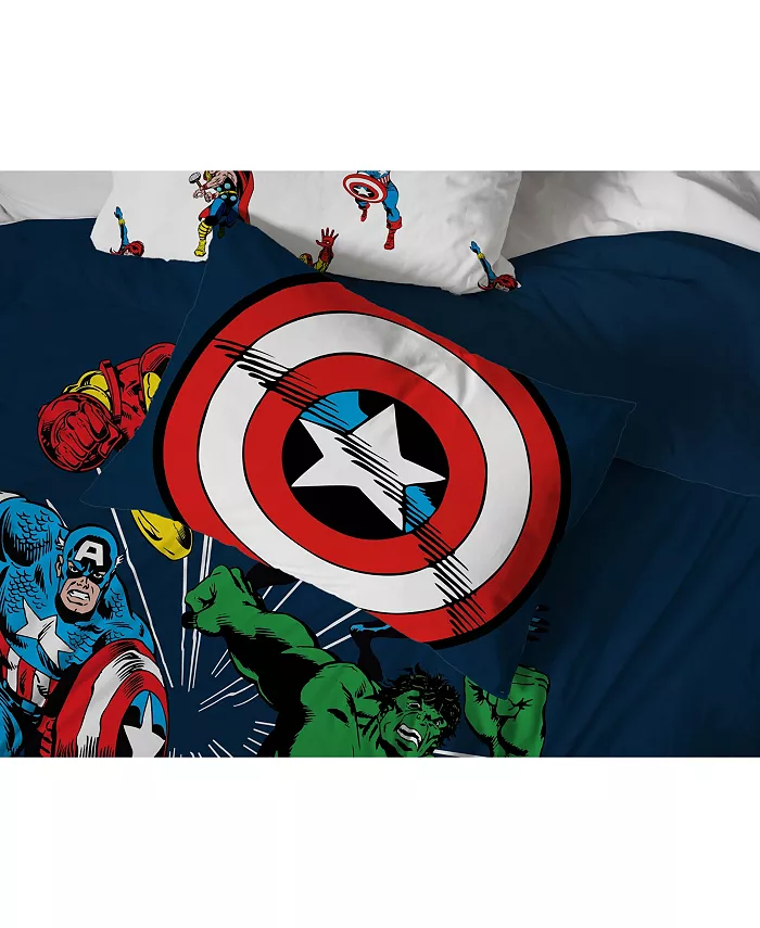 Saturday Park Marvel Invincible 100% Organic Cotton Twin Duvet Cover and Sham Set