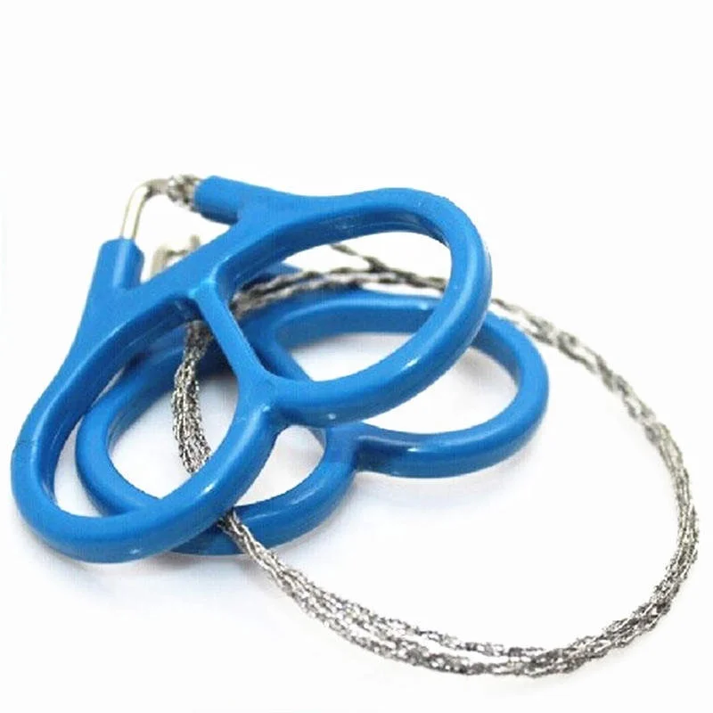 1PC Outdoor Practical Emergency Gear Stainless Steel Wire Saw Camping Hiking Manual Hand Steel Rope Chain Saw Survival Tools