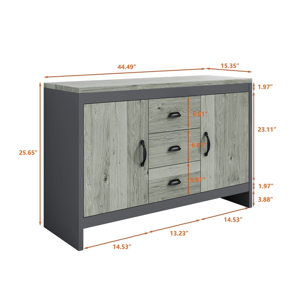 Gray Storage cabinet with drawers