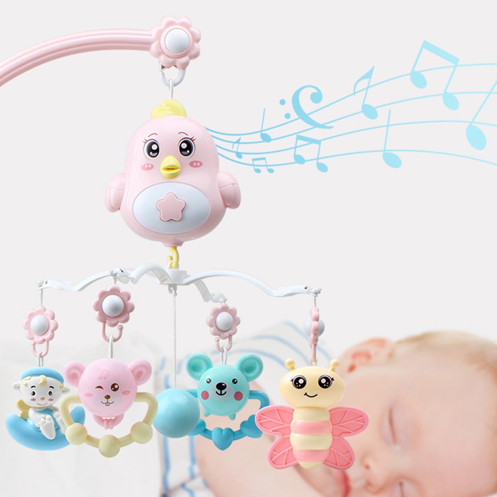 Musical Crib Mobile Hanging Rotating Rattles for Ages 0+ Months Nursery Toys