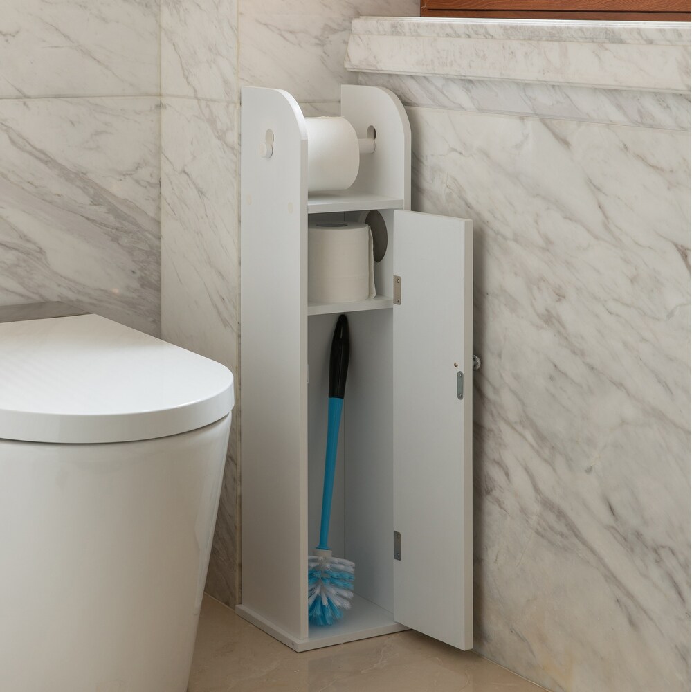 White Freestanding Bathroom with Storage