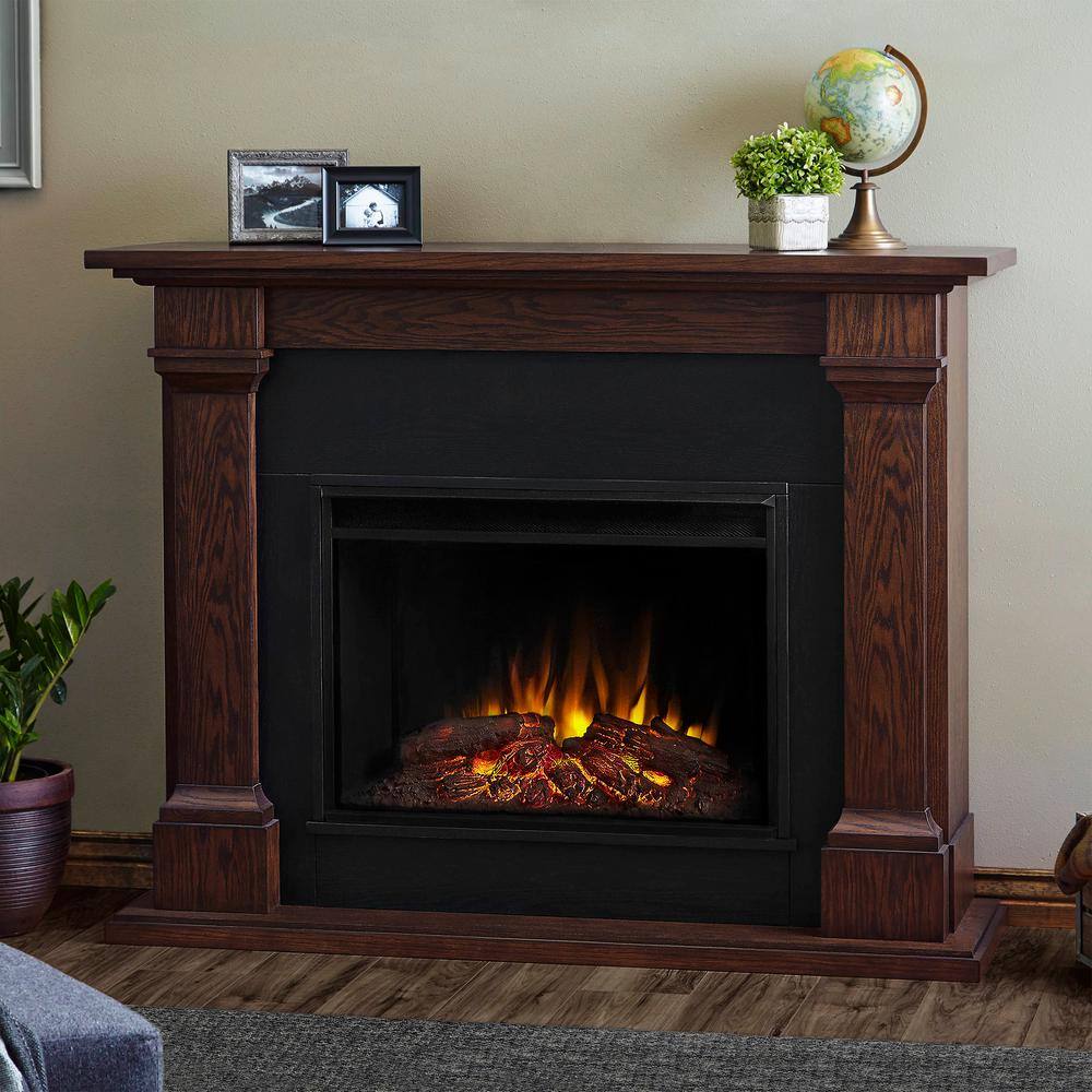 Real Flame Callaway 63 in. Grand Electric Fireplace in Chestnut Oak 8011E-CO