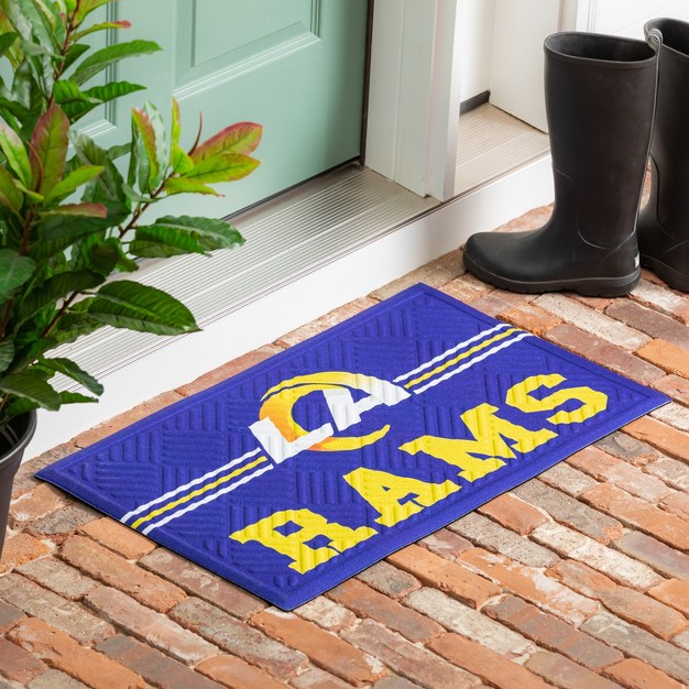 Embossed Mat Cross Hatch Los Angeles Rams