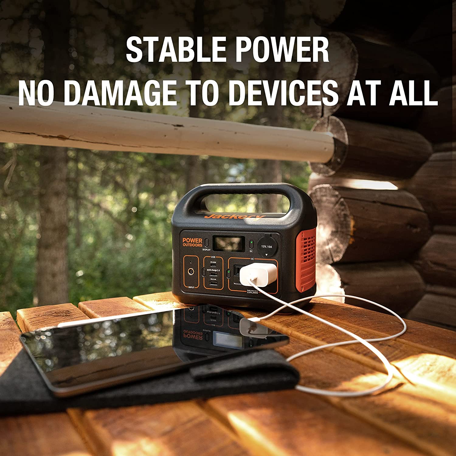 Jackery Portable Power Station Explorer 300， 293Wh Backup Lithium Battery， 110V/300W Pure Sine Wave AC Outlet， Solar Generator