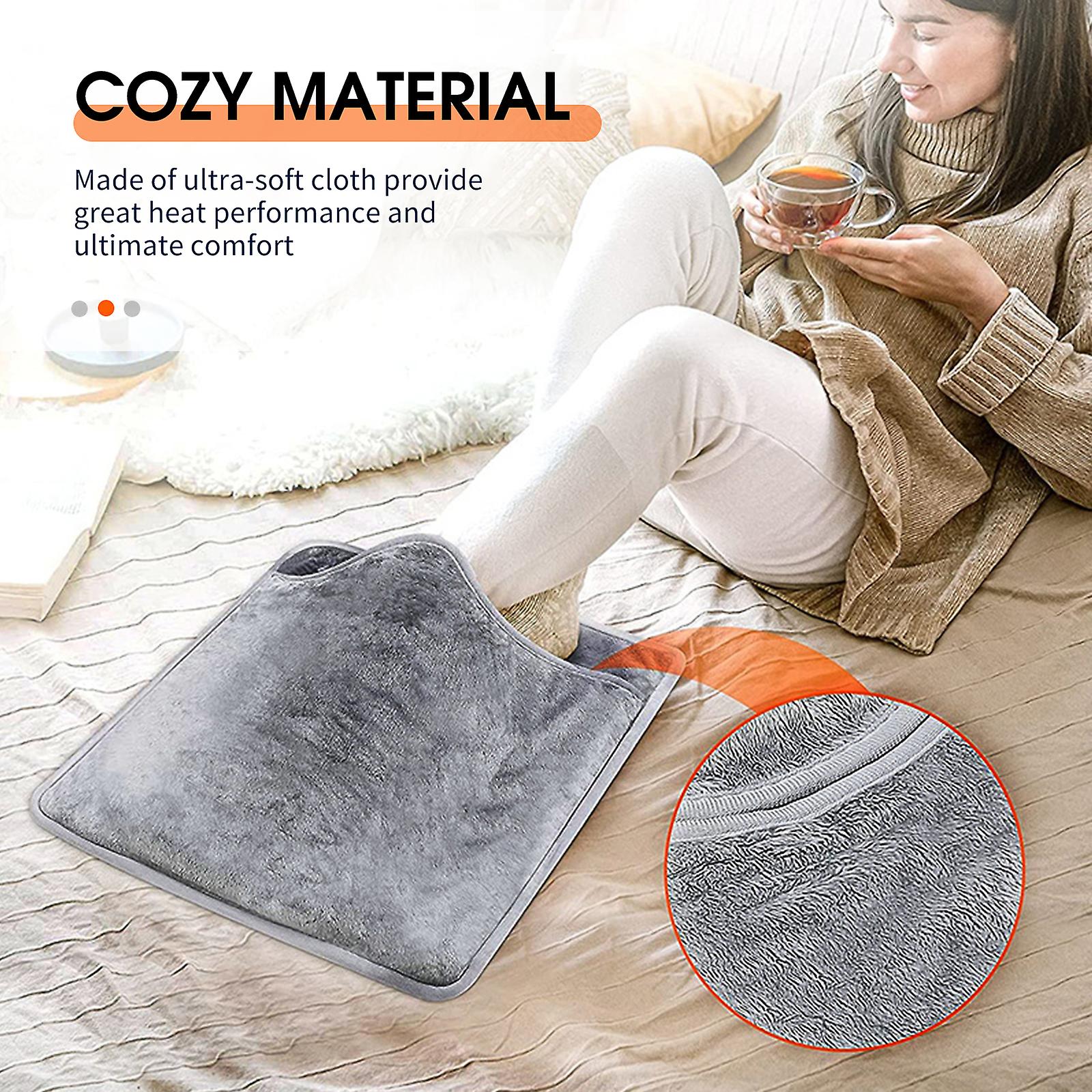 Electric Heated Foot Warmers Washable Electric Heating Pad 6 Heating Settings Cozy Electric Blanket For Feet Hands Back Home Office Grey Us Plug