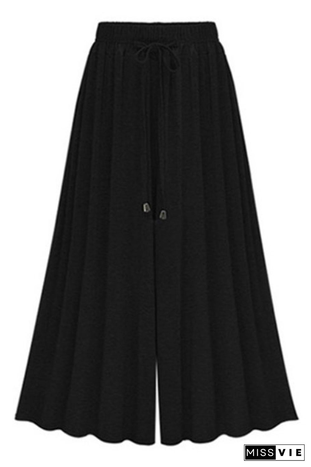 Plus Size Solid Wide Leg Pants Wholesale