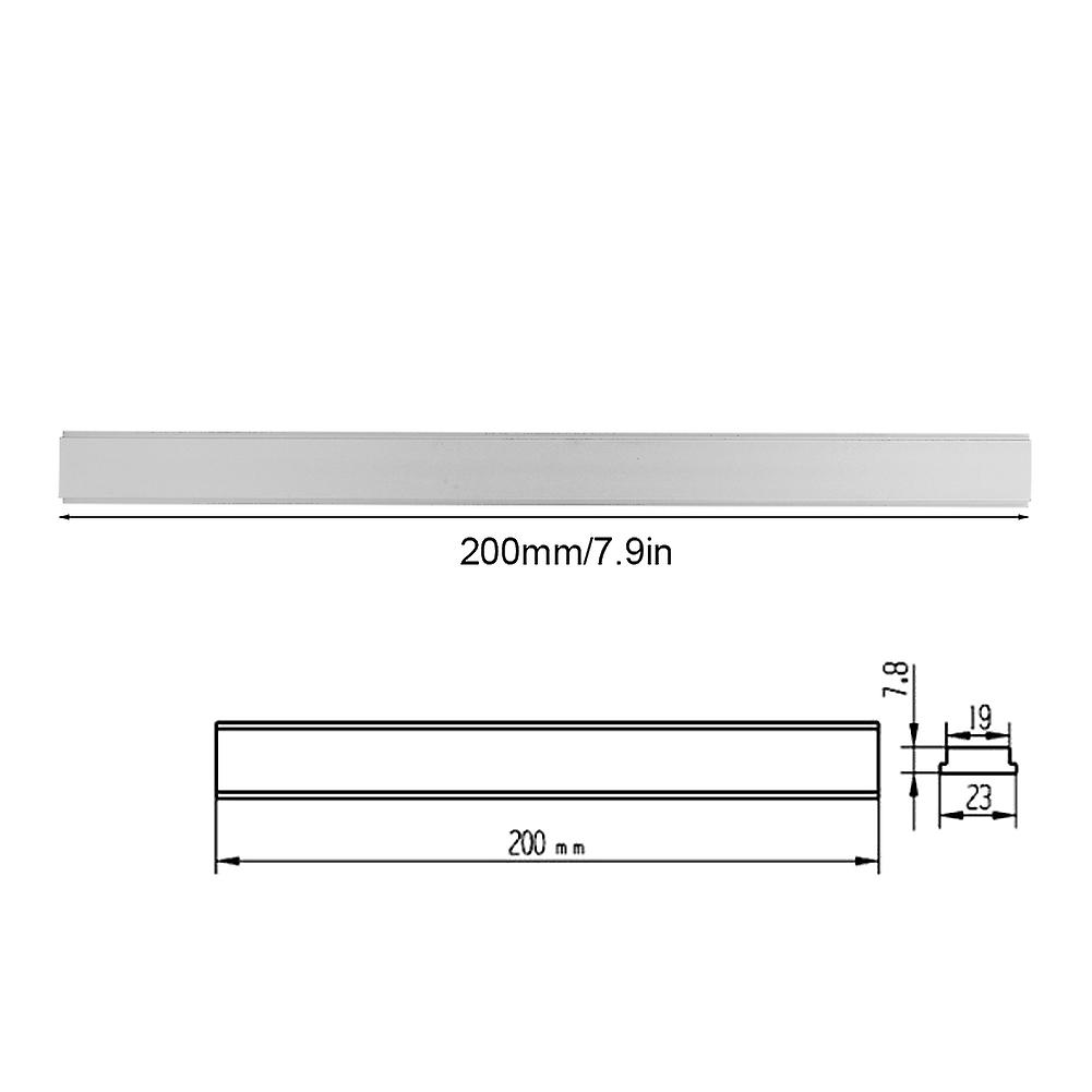 Aluminum Alloy T Track Slot Miter Non Porous Slide Slab Woodworking Carpenter Tool (200mm)