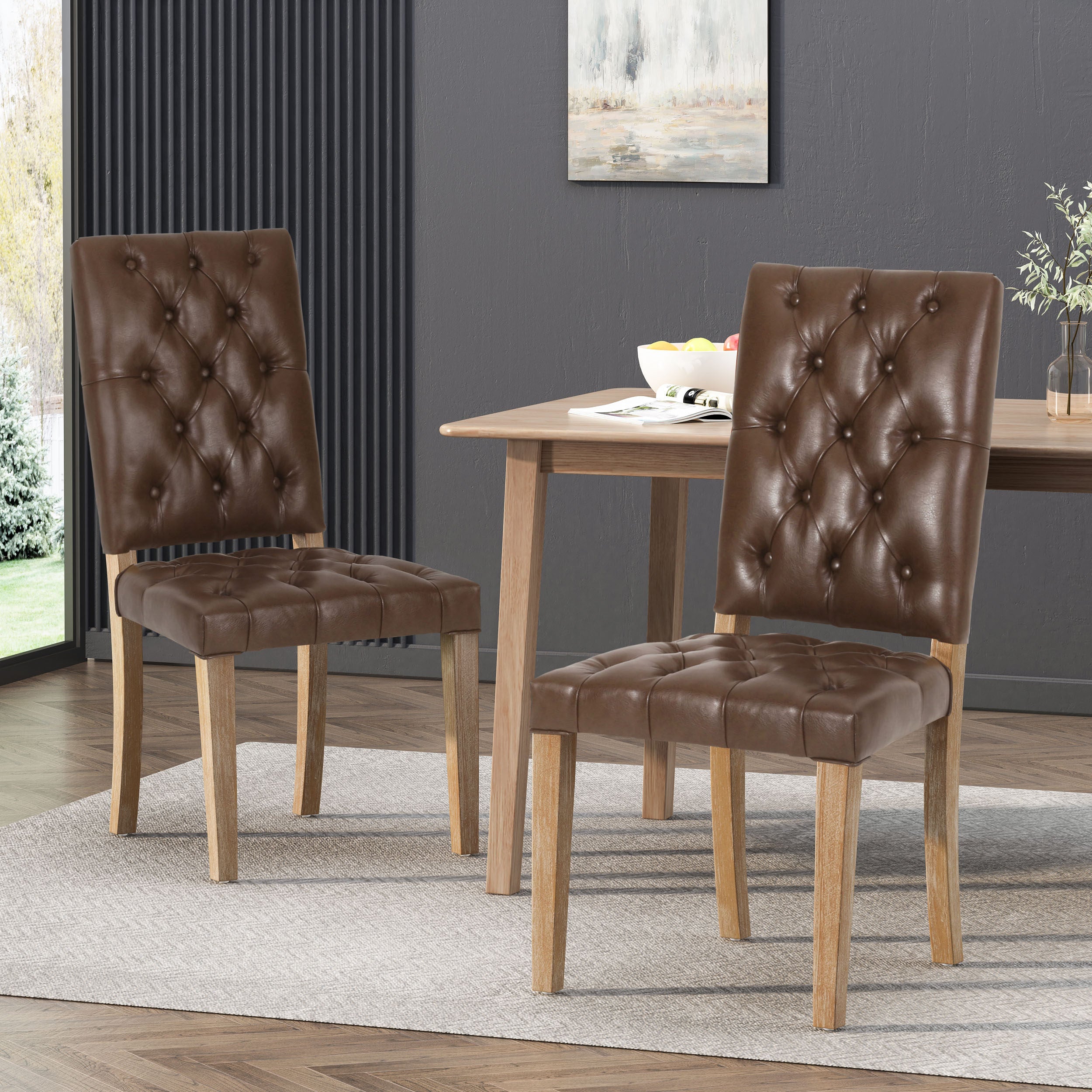 Welby Contemporary Tufted Dining Chairs, Set of 2