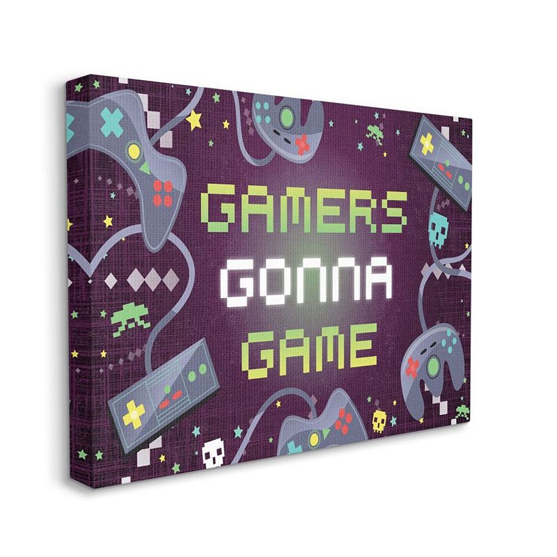 Stupell Home Decor Gamers Gonna Game Fun Kid's Video Game Phrase Wall Art