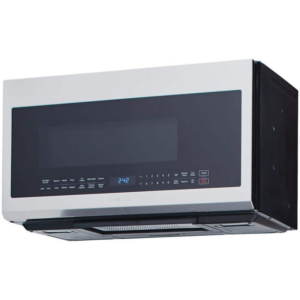  30 in W 21 cu ft Over the Range Microwave in Fingerprint Resistant Stainless Steel with Sensor Cooking