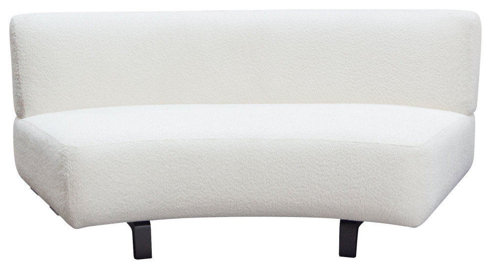 Vesper Curved Armless Sofa  White   Transitional   Sofas   by AMOC  Houzz