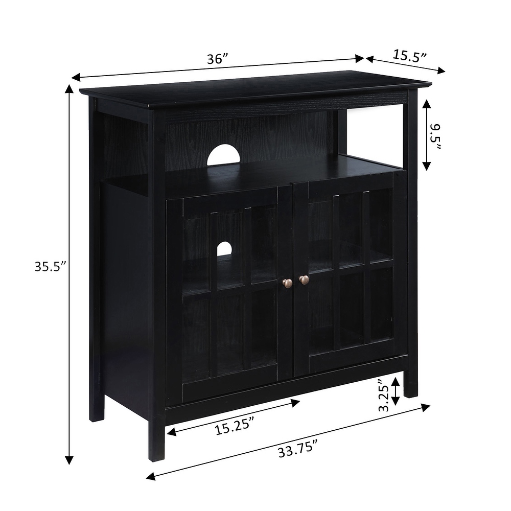 Convenience Concepts Big Sur Highboy 40 inch TV Stand with Storage Cabinets