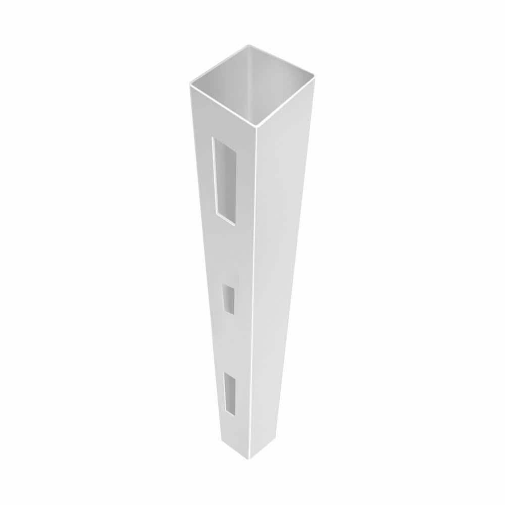 Barrette Outdoor Living 5 in. x 5 in. x 8.5 ft. White Vinyl Fence End Post 73047001