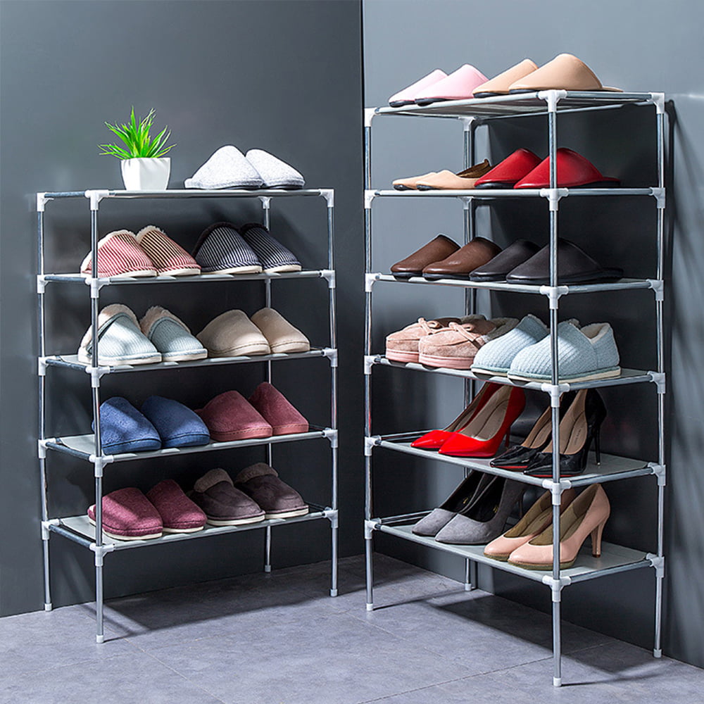 3 Tier Metal Shoe Rack Organizer Shelf Stand Wall Bench Closet Storage