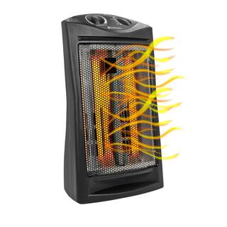 Comfort Zone 1500-Watt Electric Quartz Infrared Radiant Tower Heater CZQTV007BK