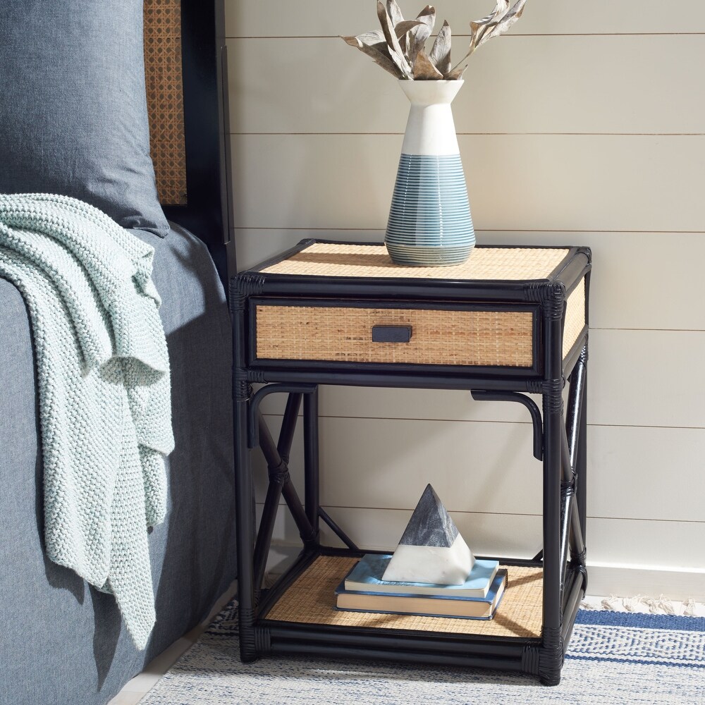 SAFAVIEH Bali Coastal 1 Drawer 1 Shelf Nightstand