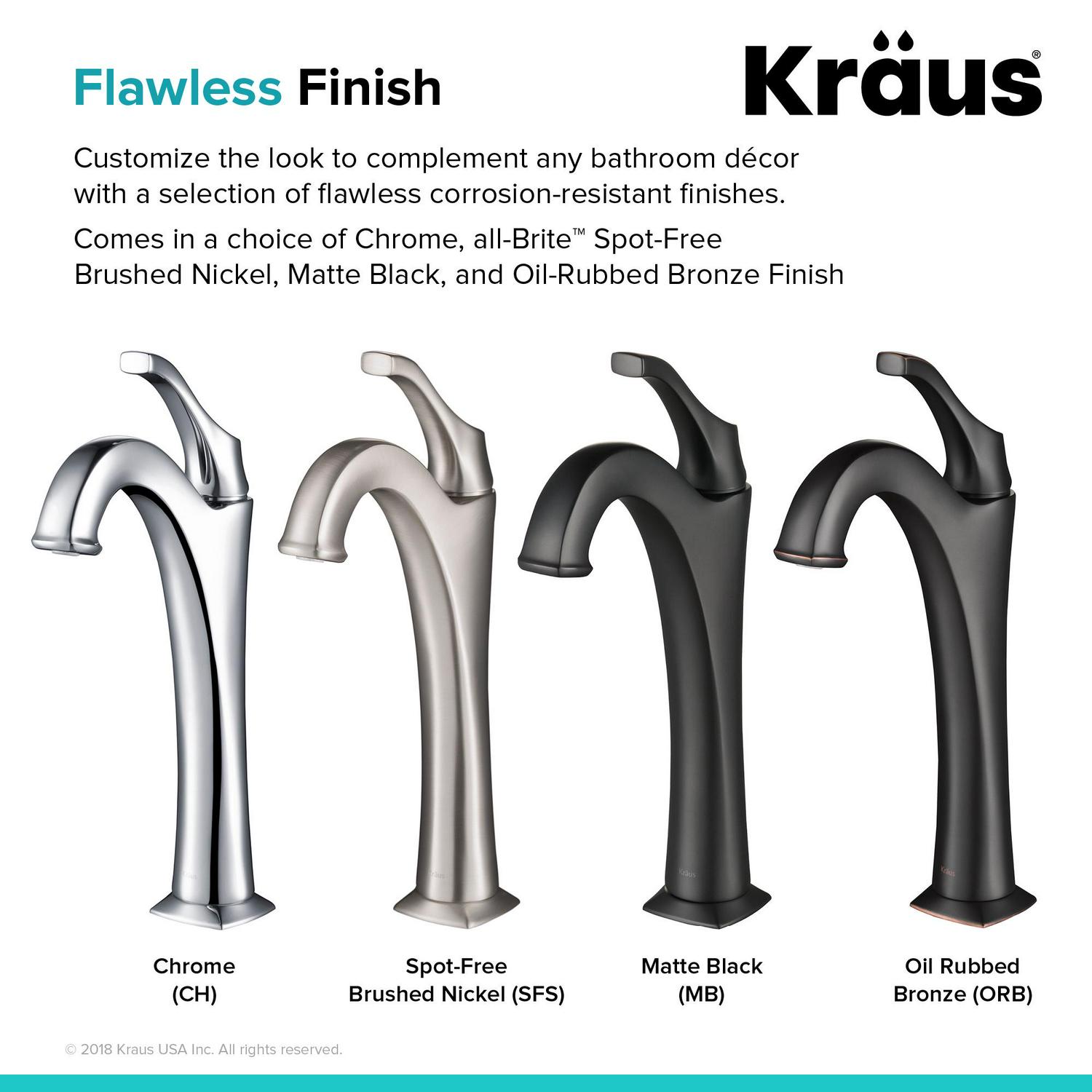 KRAUS Arlo Oil Rubbed Bronze Single Handle Vessel Bathroom Faucet with Pop Up Drain