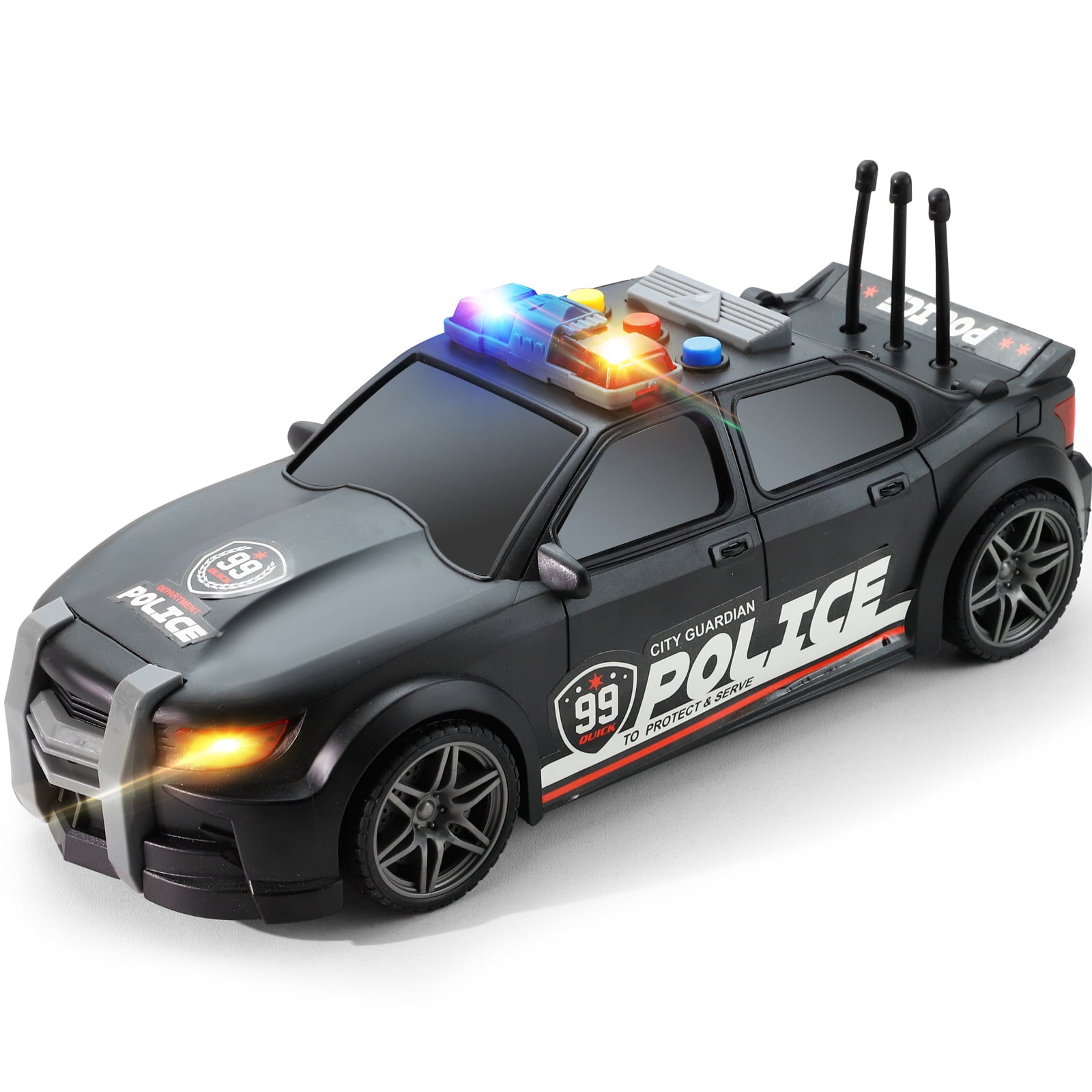 NETNEW 1:16 Police Car Toys for Boys 3-6 Years Plastic Pursuit Rescue Vehicle with Sound and Light for Kids Toddlers