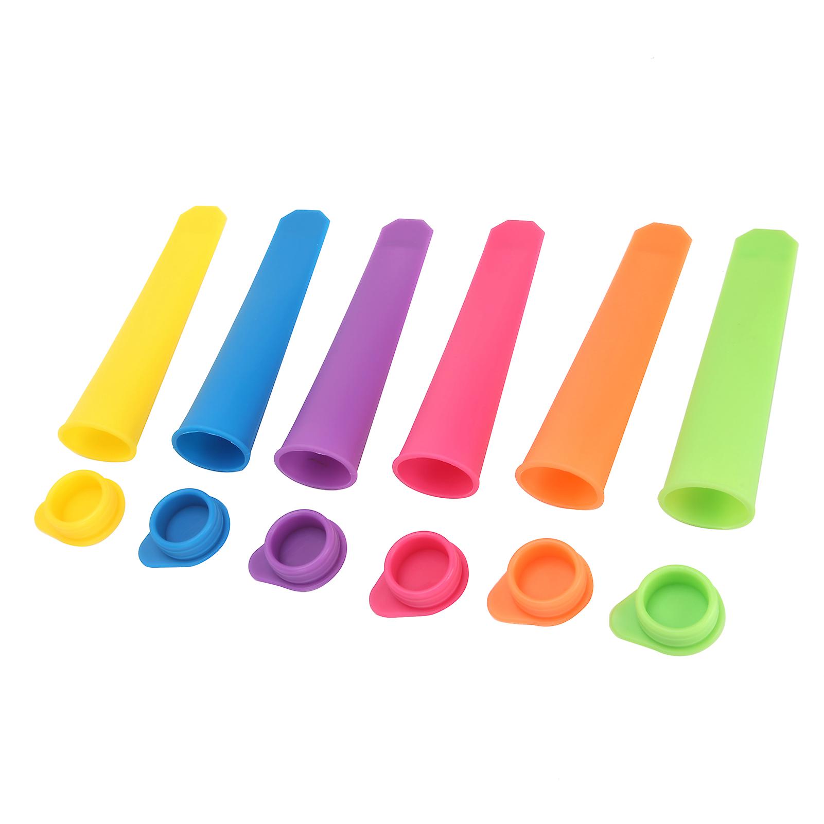 6pcs Silicone Ice Cream Mold Reusable Diy Ice Bar Maker Mould With Lid For Kid And Adult