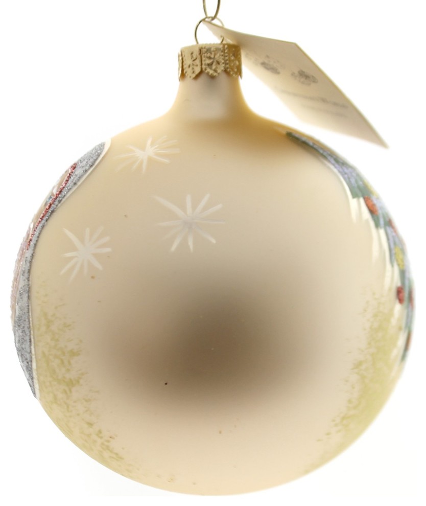 Christina  x27s World BELSNICKLE SANTA Glass Ornament Santa Ball Gif536   Contemporary   Christmas Ornaments   by Story Book Kids Inc  Houzz