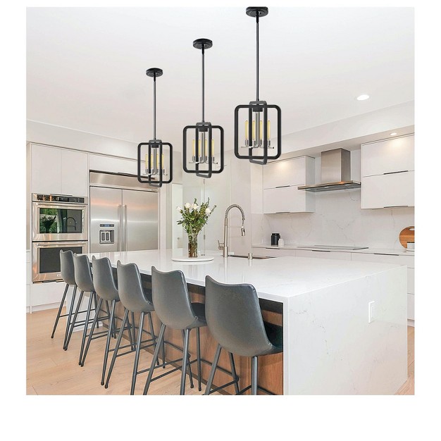 Defong 4 light Black Pendant Lighting Fixture