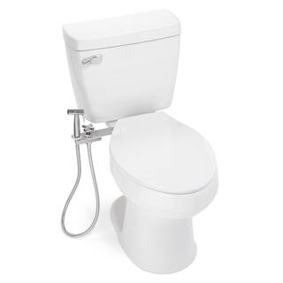 Brondell CleanSpa Luxury Handheld with Holster and Integrated Shut Off Non-Electric Bidet Attachment in Stainless Steel MBH-40-S