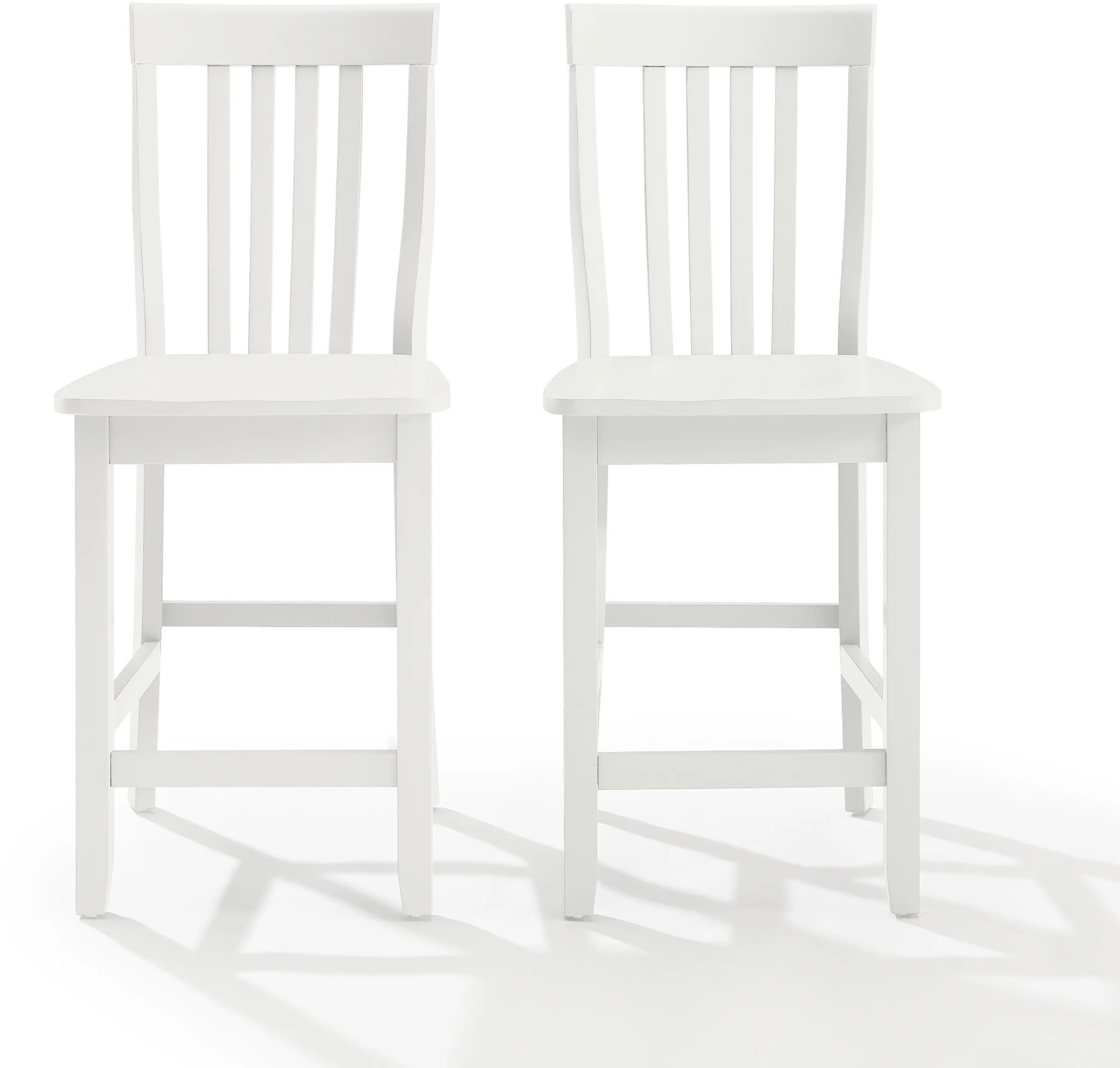 School House White Counter Height Stool (Set of 2)