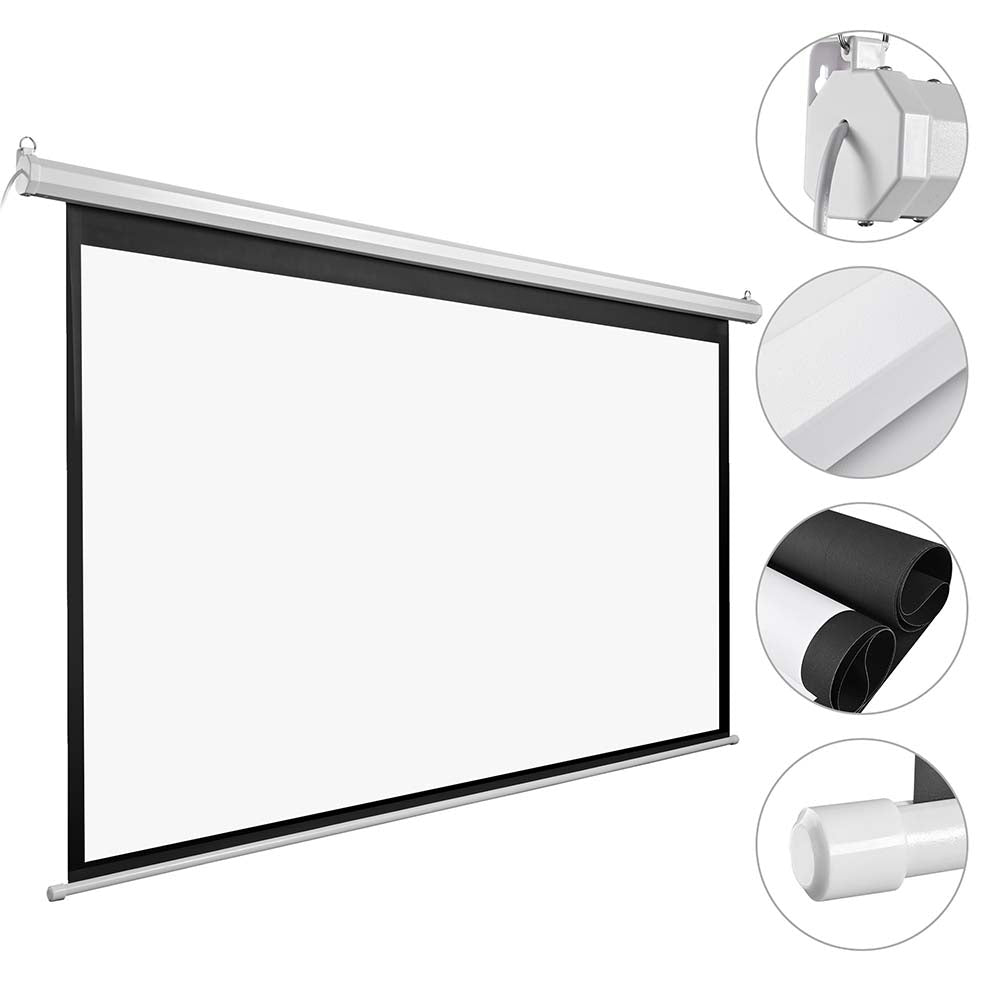 InstaHibit Retractable Electric Projection Screen 92