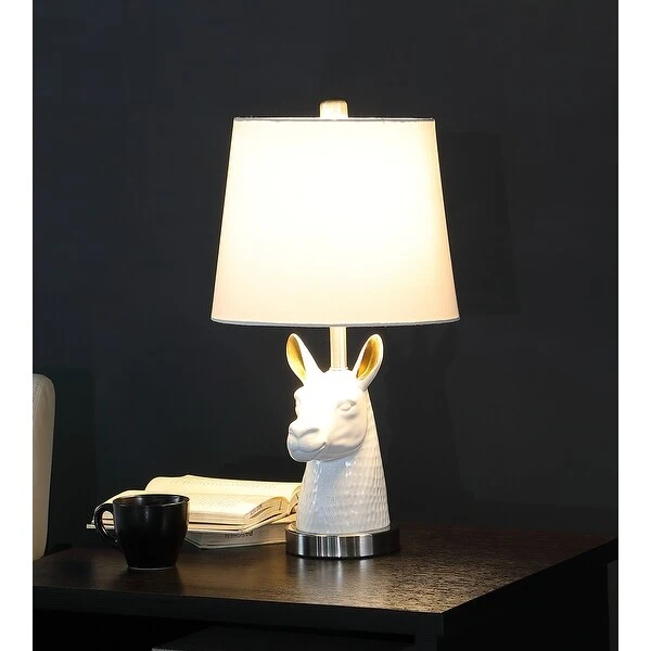 20.5 In. Patagonia White Llama Resin Table Lamp