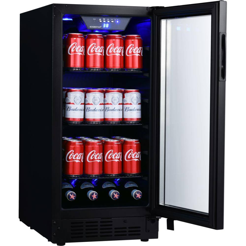 EdgeStar 15 in. 80 (12 oz.) Can Built-In Beverage Cooler BBR901BL